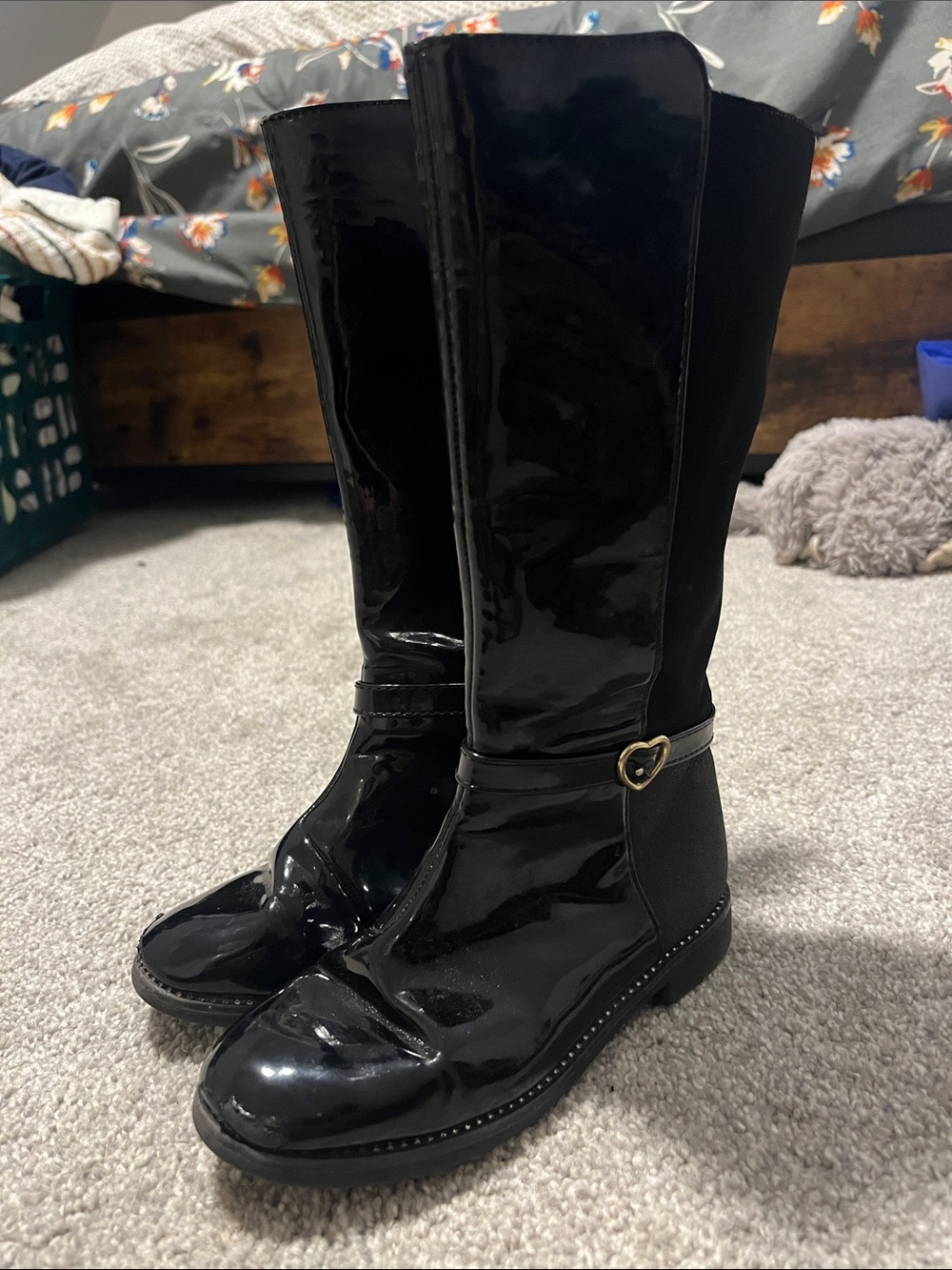 Girls black tall boots